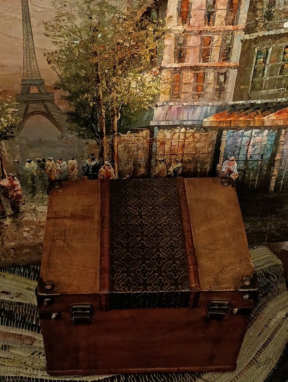 Vintage Brown and Black Jewelry Box Organizer - Picture 4 of 5